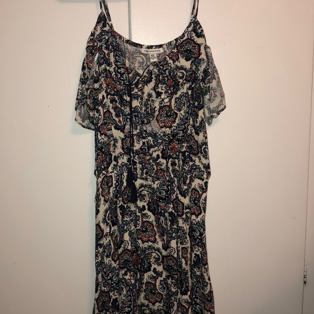 American Eagle Cold Shoulder Patterned Sundress